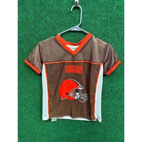 Youth Cleveland Browns NFL Reversible Brown & White Flag Football Jersey Sz M - Picture 1 of 5